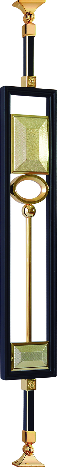 Geometric Diamond Schwarz-Gold Baluster