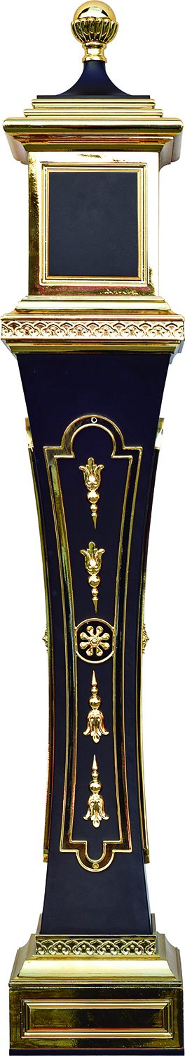 Ornamental Schwarz-Gold Luxus-Pfosten